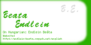 beata endlein business card